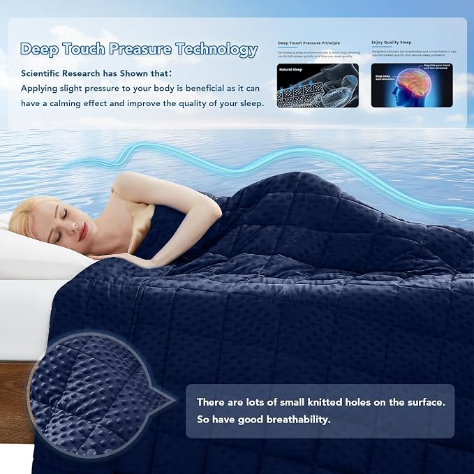 Topcee Weighted Blanket for Adults, Minky Dots Heavy Blanket for 110-130lbs - Image 3