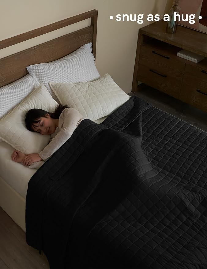 YnM Exclusive Weighted Blanket, Soothing Cotton, Smallest Compartments - Image 3