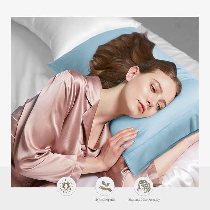 WishSmile Cooling King Pillowcases Set of 2 Breathable Cool Silky Soft Rayon - Image 2