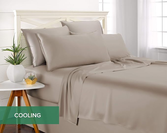 Pure Bamboo King Sheets, Genuine 100% Organic Viscose Derived from Bamboo Bed - Image 5