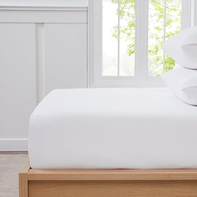 Queen Fitted Sheet Only with Full Elastic & Built in Corner Sheet Straps to - Image 3