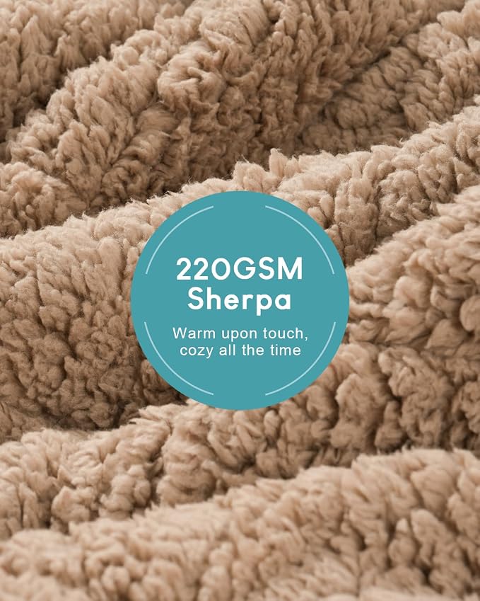 Cottonblue Jacquard Sherpa Weighted Blanket 20lbs - Image 4