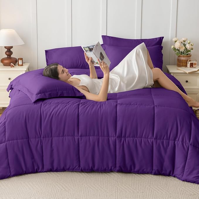 JOLLYVOGUE California King Comforter Set, Ultra-Soft Bed in a Bag Cal King Size - Image 6