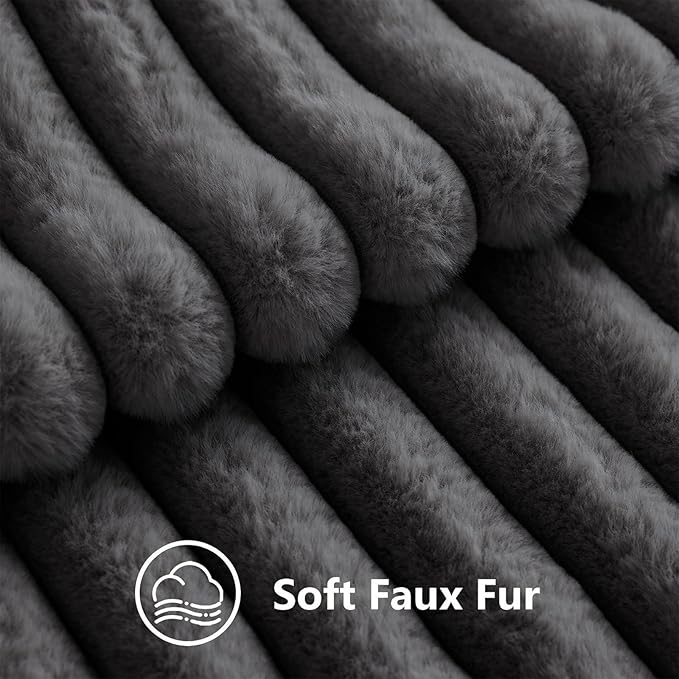 decorUhome Cozy Faux Fur Throw Pillow Covers 20x20 Set of 2 Decorative Soft - Image 3