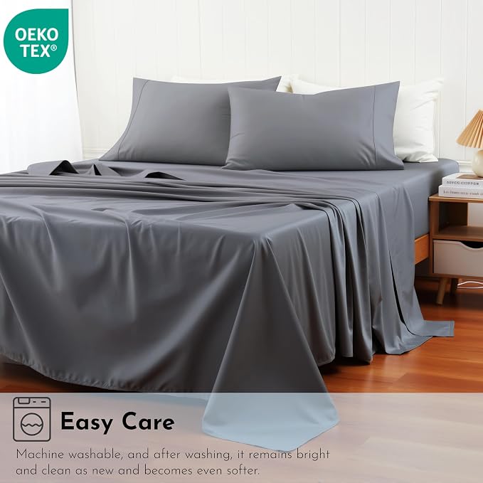 Cotton Flat Sheets Only, 600 TC 100% Cotton Flat Sheet Top Sheet Only, Twin - Image 8