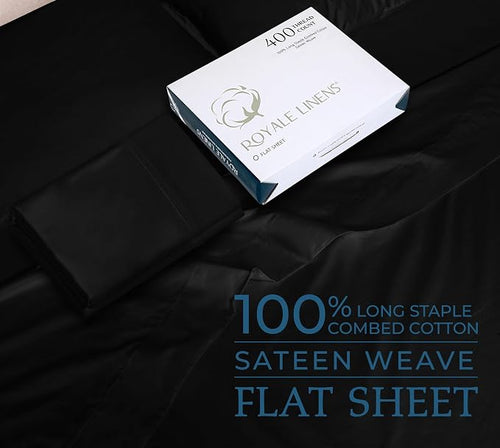 400 Thread Count 100% American Grown Cotton Flat Sheet - Image 2