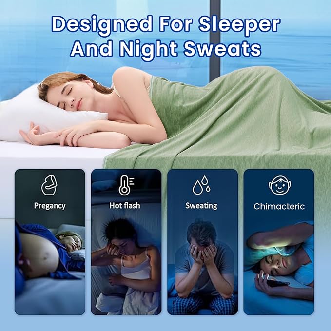 TOPCEE Cooling Blanketfor Night Sweats Absorbs Heat to Keep Adults, Children - Image 4