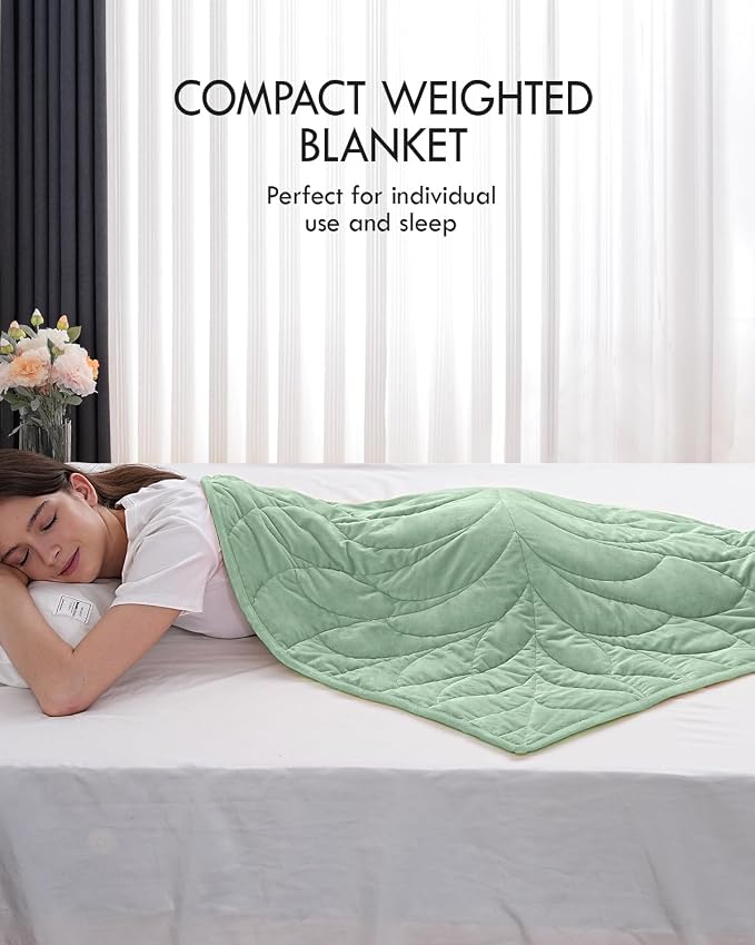 Kaisa Weighted Blanket for Adults 5lbs 41" x 53", Cozy Luxury Crystal Velvet - Image 7