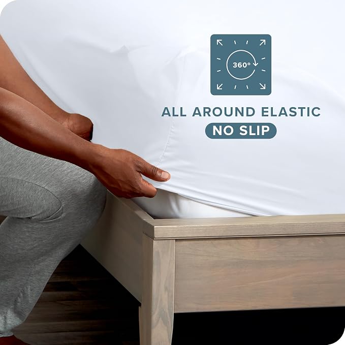 Bare Home 5-Pack Fitted Bottom Sheets Twin - Image 3