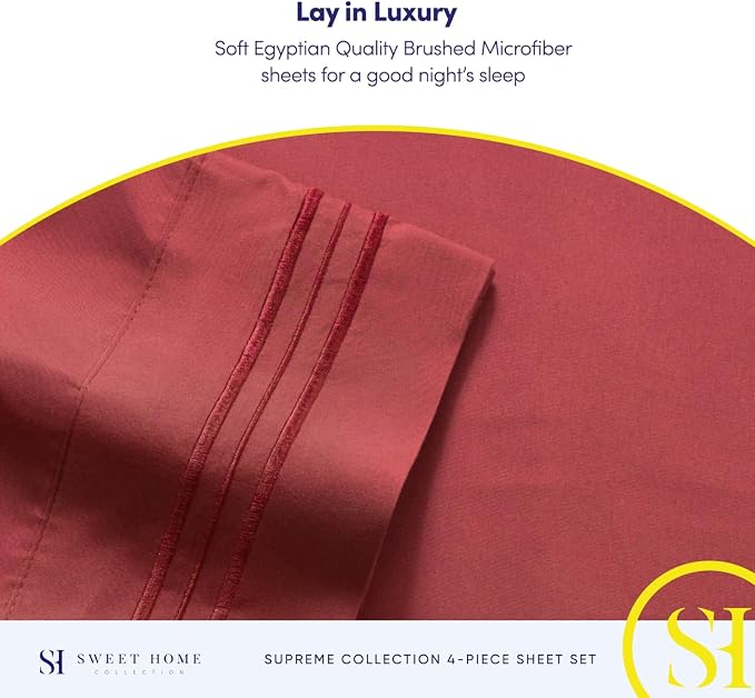 Twin Sheets - Breathable Luxury Sheets - 1800 Supreme Collection Extra Soft - Image 6
