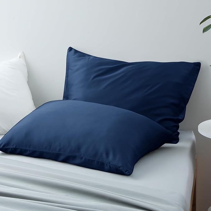 Bamboo Viscose Zippered Pillow Cases King Size Set of 2, 400 Thread Count - Image 4