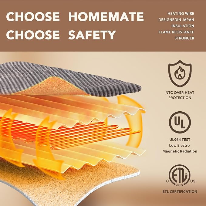 Homemate Electric Heated Blanket Twin Size - Image 3