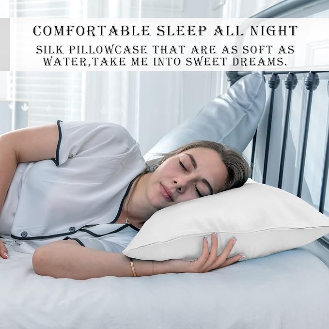 Silk Pillow Cases 2 Pack Soft Breathable and Sliky King Size Pillow Cases Set - Image 6