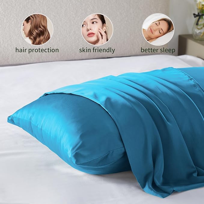 Silk Pillowcase for Hair and Skin Mulberry Silk Pillow Cases Soft Breathable - Image 5