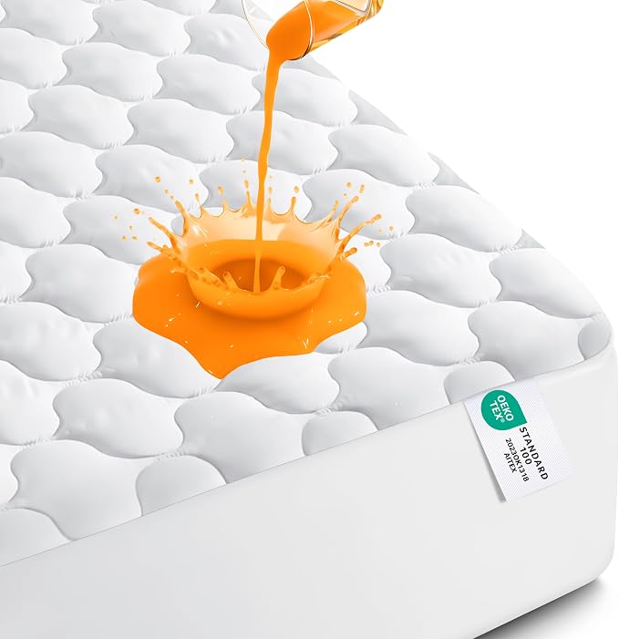 Utopia Bedding Waterproof Mattress Protector, Queen Mattress Pad, Noiseless by UTOPIABEDDING