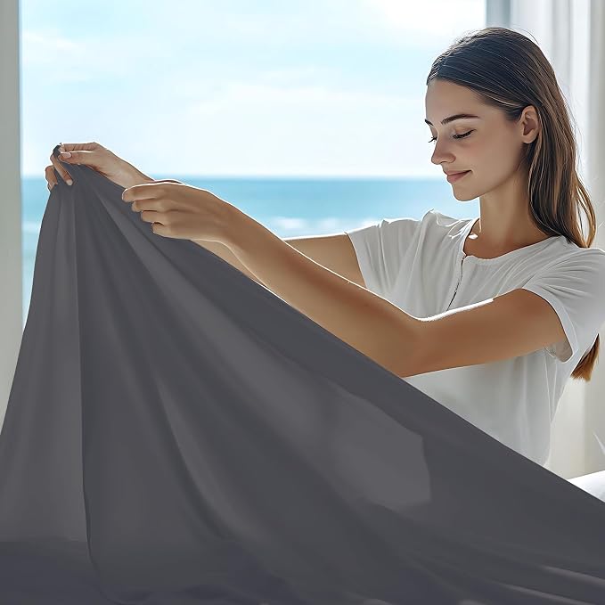 GOLD TEXTILES Twin Flat Sheet 6 Pack – Brushed Microfiber Top Sheets - Image 5