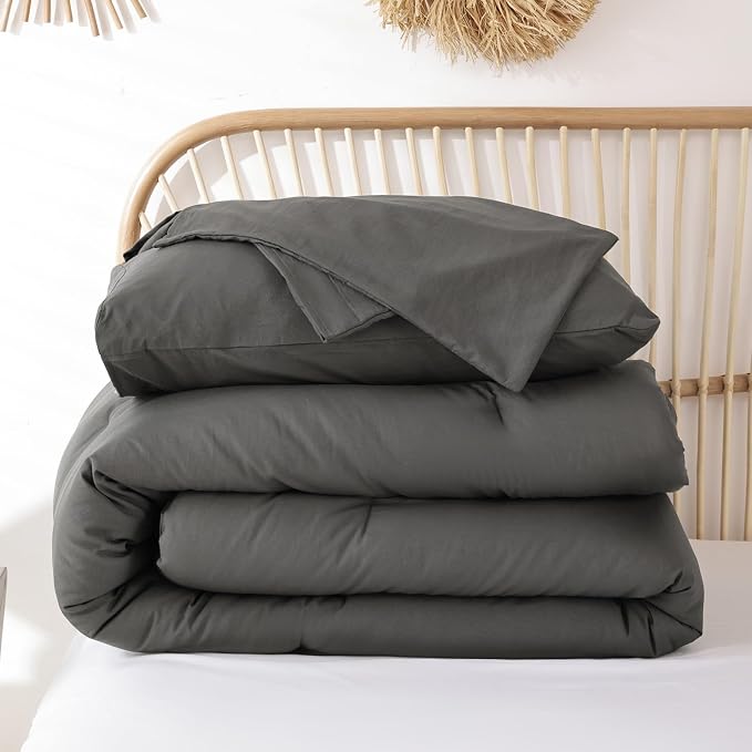 ROSGONIA Comforter Full Size for Girls Boys Teens Charcoal Grey - Image 7