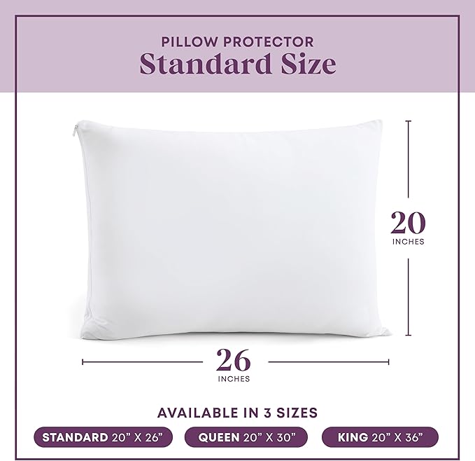 CirclesHome Pillow Protectors 12 Pack Standard Zippered - Image 6