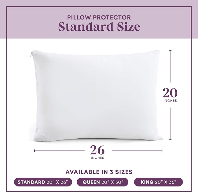 CirclesHome Pillow Protectors 8 Pack Standard Zippered - Image 6