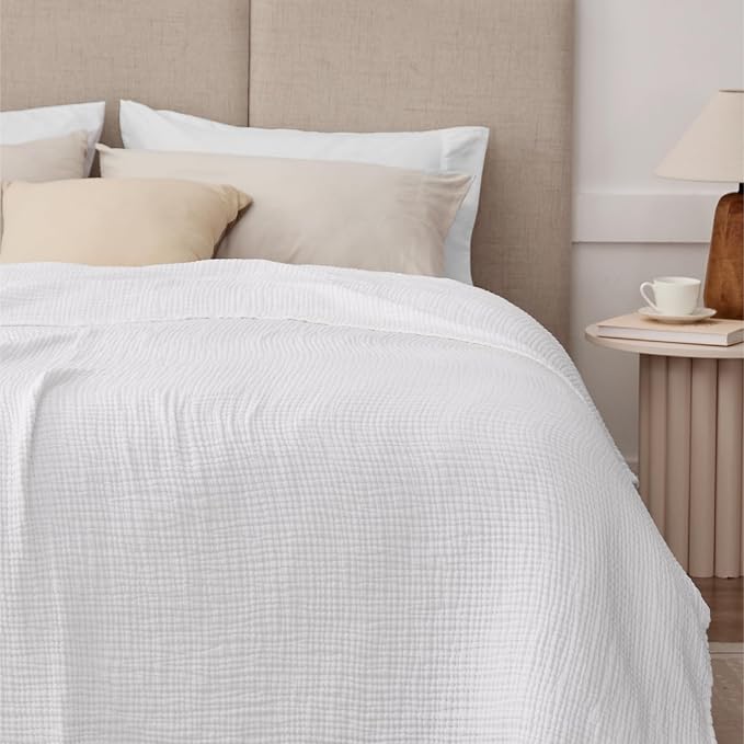 100% Cotton Muslin Blanket 50" x 60", Breathable and Lightweight Cotton Throw - Image 7