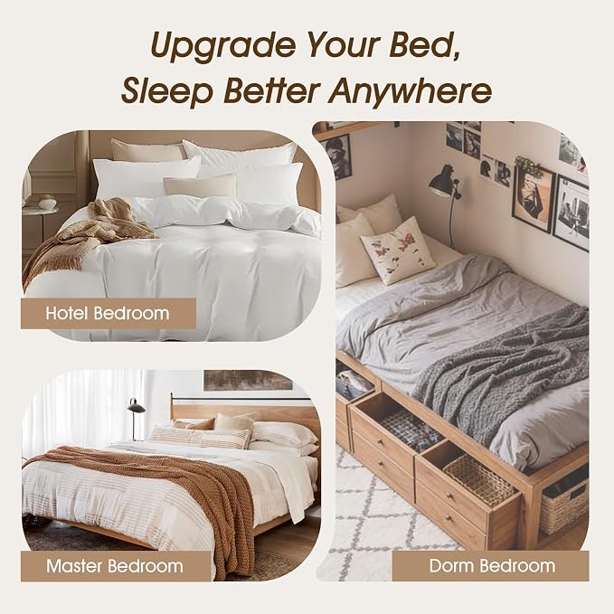 downluxe Standard Size Pillows Set of 4 – Premium Down Alternative Bed Pillows - Image 9