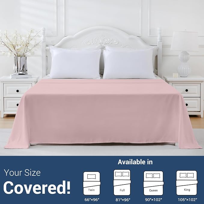 King Flat Sheet Only, 1 Pack Top Bed Sheets, Soft Breathable Brushed Microfiber - Image 5