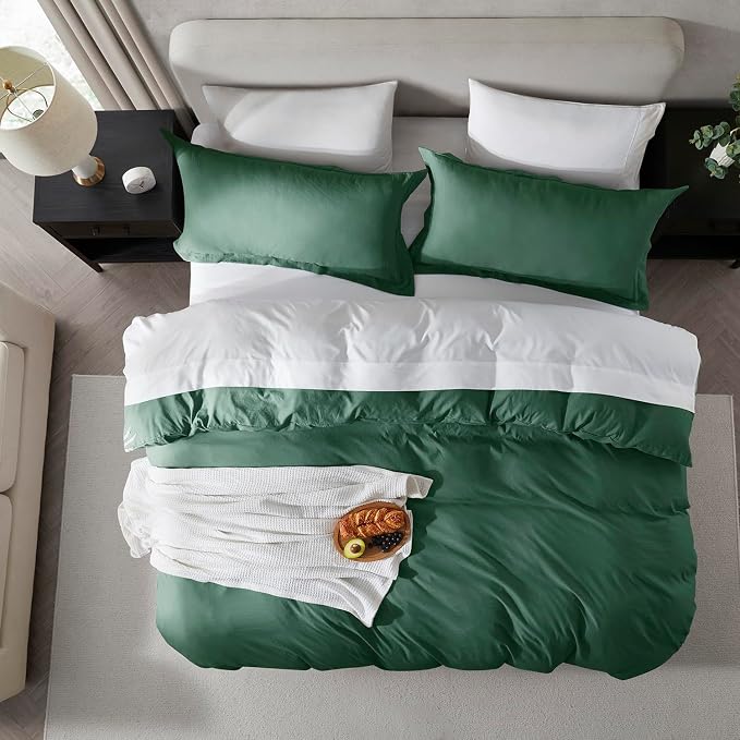 Nestl Dark Green Duvet Cover Full Size - Image 5