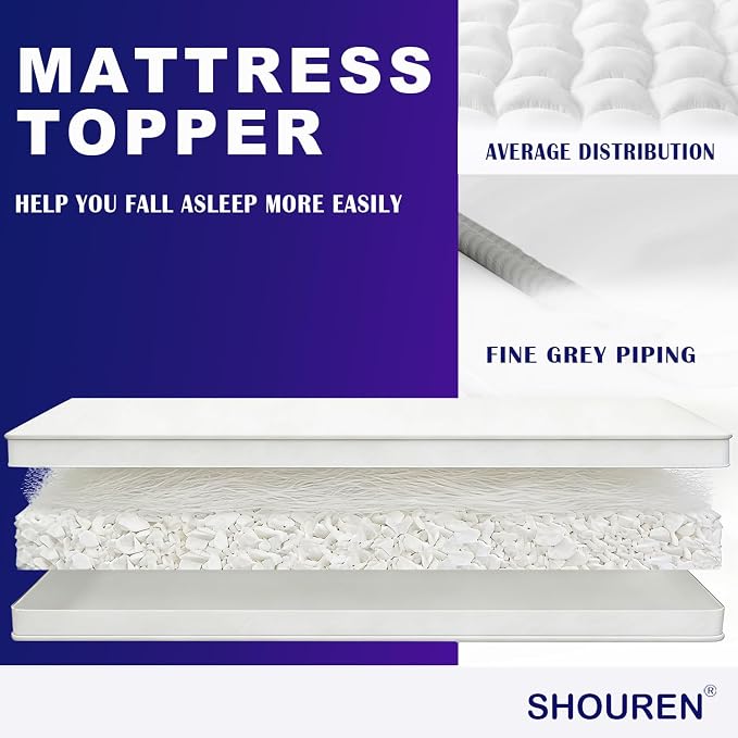 SHOUREN Memory Foam Mattress Topper Twin - Image 2