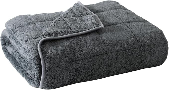 Sherpa Weighted Blanket for Adults, 20 lbs Fluffy Bed Blanket for Deep Sleep by Unknown