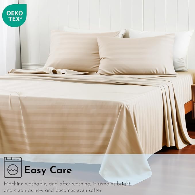 Cotton Flat Sheets Only, 600 TC 100% Cotton Flat Sheet Top Sheet Only, Queen - Image 8