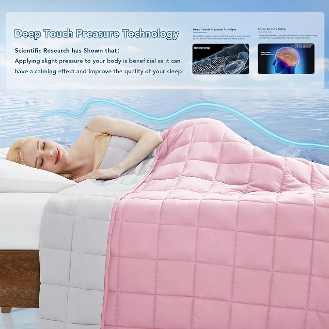 Topcee Weighted Blanket Soft Cooling Heavy Blanket Sleeping, Apply to 190-210 - Image 4