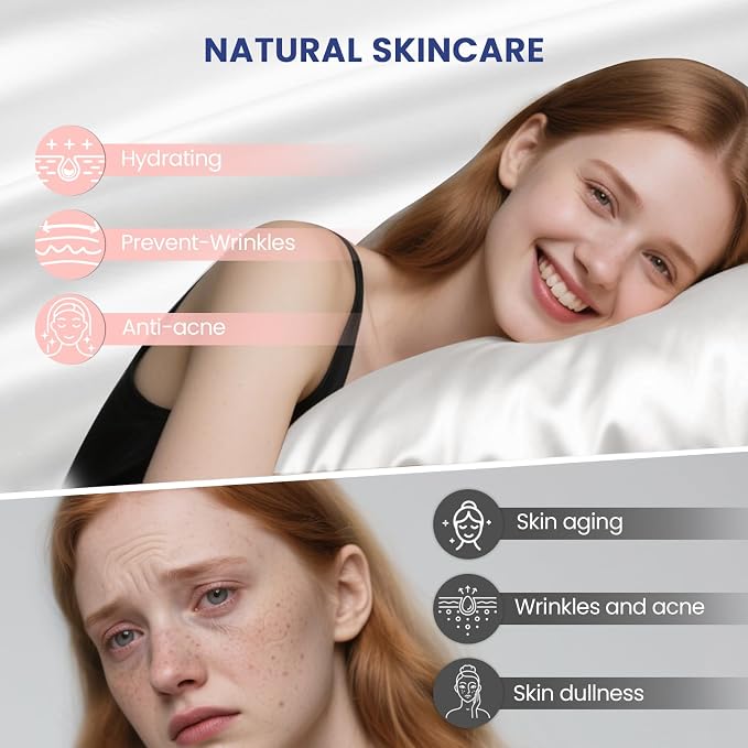 Ravmix Silk Pillow Cases with Zipper, 21momme Mulberry Silk Pillowcase - Image 2