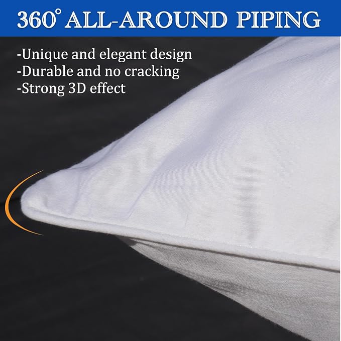 Precoco White King Pillow Cases Set of 4 | 100% Cotton Pillowcases - Image 5