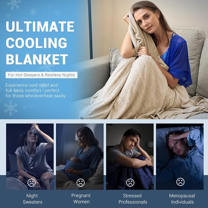 Elegear Revolutionary Cooling Blanket Twin, Absorbs Heat to Keep Body Cool - Image 6