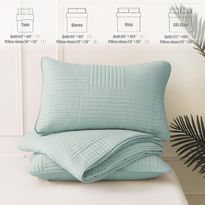 Whale Flotilla Ultra Soft Twin Quilt Bedding Set, Lightweight Microfiber Aqua - Image 7