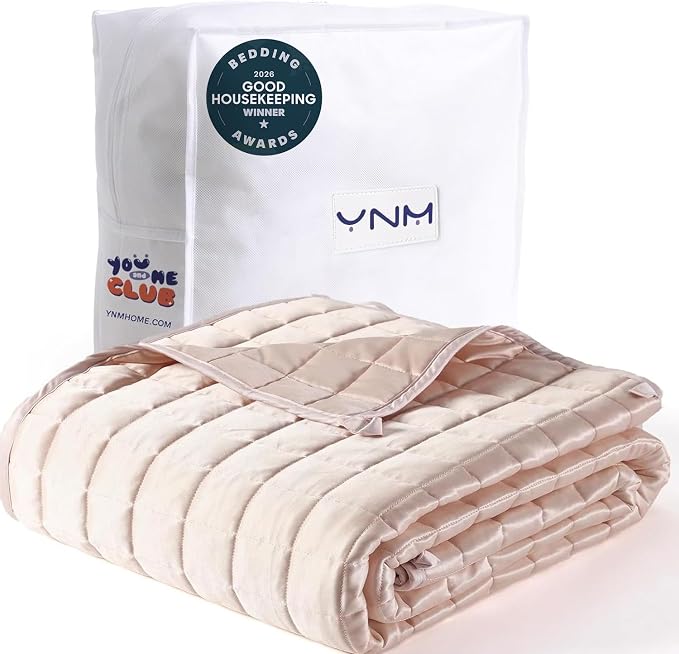 YnM Cooling Weighted Blanket for Adults, 12lbs Heavy Bed Throw Comforter by YNM