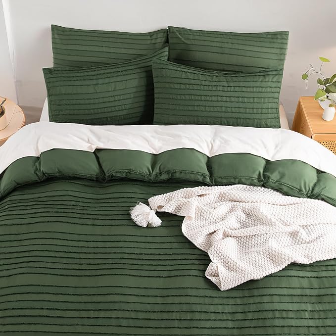 NEXHOME PRO Duvet Cover Queen, 3 Pieces Boho Tufted Duvet Cover Set, Soft and - Image 8