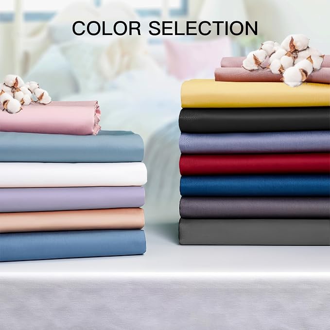 Deep Dream 100% Cotton Pillow Cases Standard Size Set of 2, 600 Thread Count - Image 6