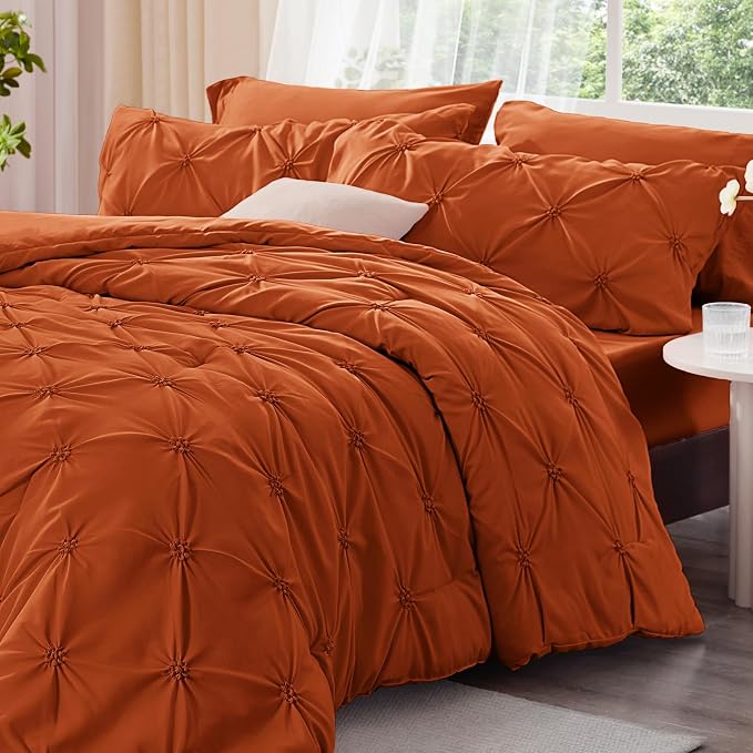 BEDELITE Burnt Orange King Size Comforter Set - Image 2