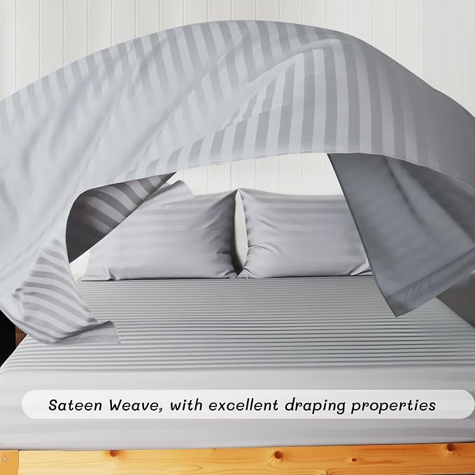 Cotton Flat Sheets Only, 600 TC 100% Cotton Flat Sheet Top Sheet Only, Twin - Image 9