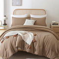 ROSGONIA King Size Comforter Set Dark Khaki by ROSGONIA