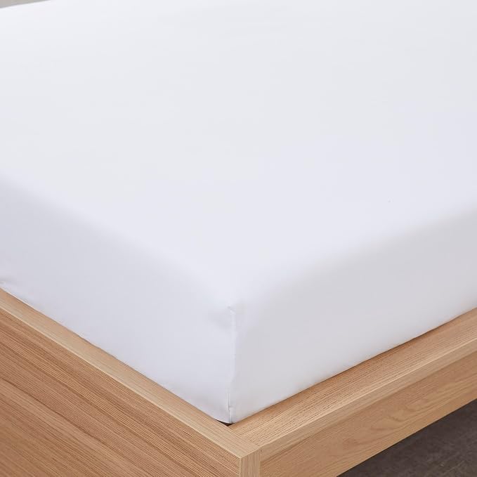 Twin XL Fitted Sheet Only with Full Elastic & Built in Corner Sheet Straps to - Image 4