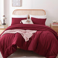 ROSGONIA Oversized Queen Comforter Dark Red by ROSGONIA