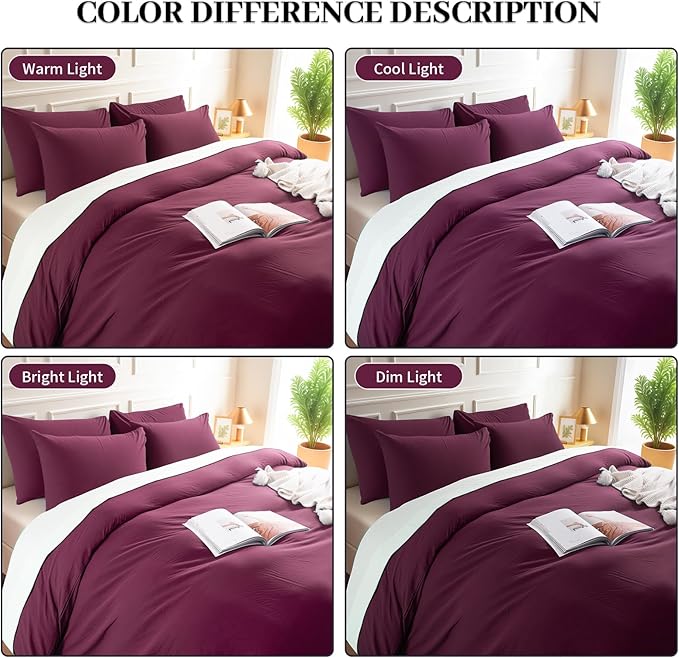 NEXHOME PRO 100% Washed Cotton Duvet Cover Twin Size, Ogranic Natural Linen - Image 3