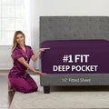 King Deep Pocket Fitted Bed Sheets Real 16' Fit Perfectly 14'18' Mattress & by DeaLuxeBedding