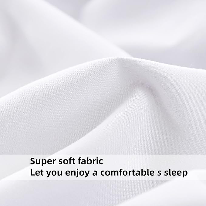 HBHLFZ Full Fitted Sheet Only, Soft Breathable Bottom Sheet - Image 4