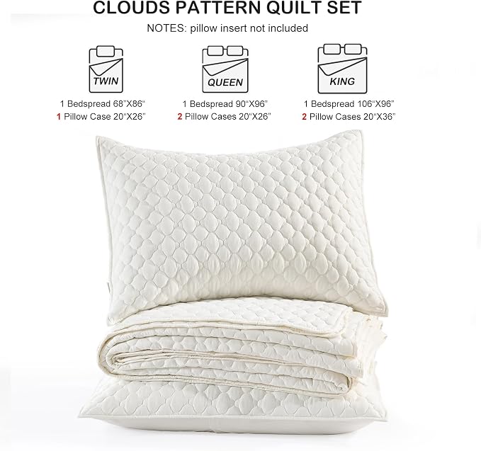 HORIMOTE HOME Cream Quilt Queen Size, Lightweight Quilts - Image 7