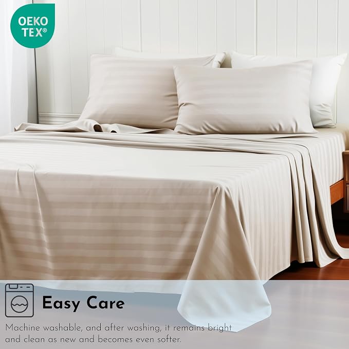Cotton Flat Sheets Only, 600 TC 100% Cotton Flat Sheet Top Sheet Only, TwinXL - Image 8