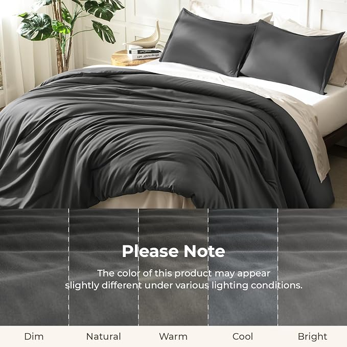 Litanika Twin XL Comforter Set Dark Grey, 2 Pieces Extra Long Dorm Bedding Sets - Image 8