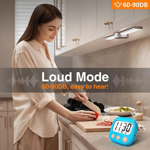 6 Pack Kitchen Timers Loud Ring Digital Timers - Image 2